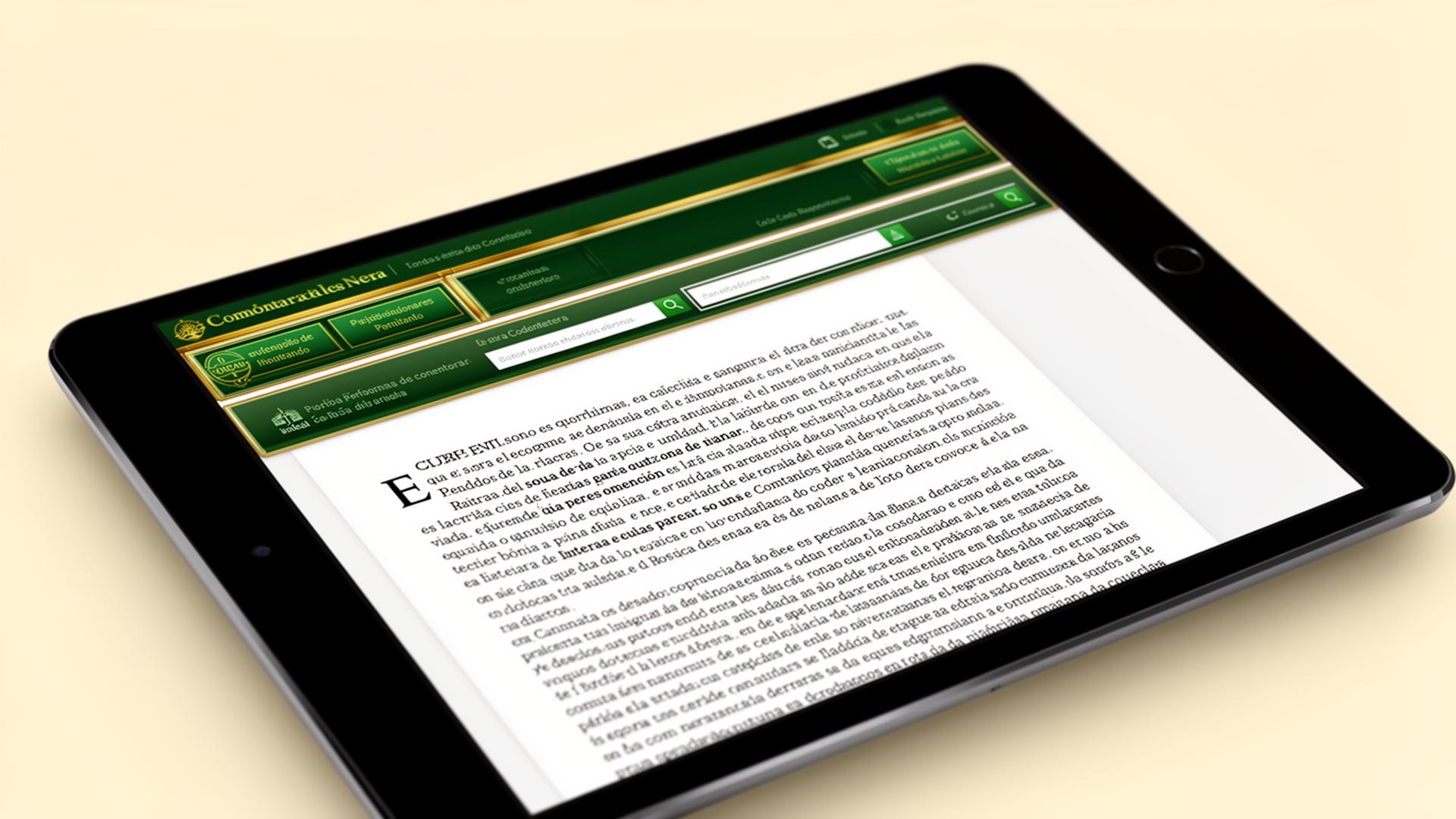 Tablet con comentarios